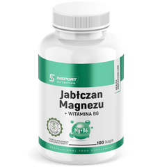 Jabłczan magnezu + Witamina B6, 100 kapsułek