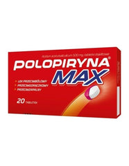 Polopiryna Max 500 mg - 20 tabletek dojelitowych