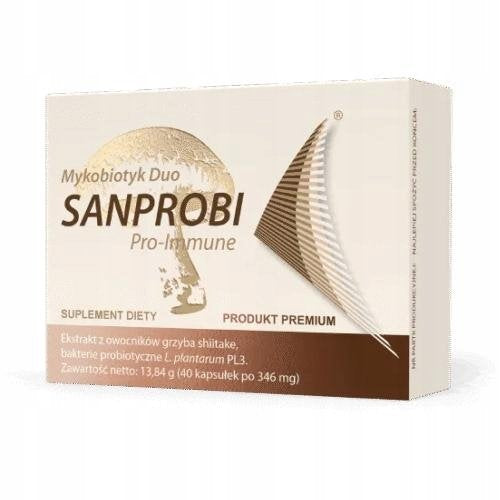 Sanprobi Pro-Immune Mykobiotyk Duo, probiotyk, grzyb shiitake, 40 kaps.