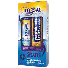 Zdrovit Litorsal + Multiwiatmina Senior+ dla diabetyków Witaminy Musujące Elektrolity