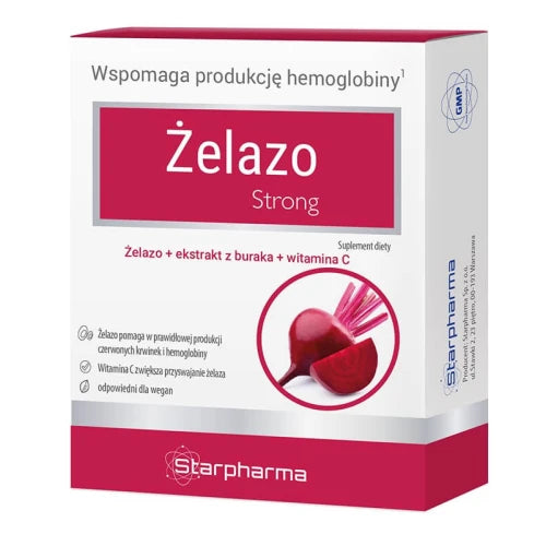 Żelazo + Witaminy C 30 tabletek, UK apteka , Uk online sklep