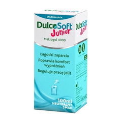 DULCOSOFT JUNIOR UK /  Płyn - 100 ml. Sposób na zaparcia u dzieci. POLSKIE LEKI UK