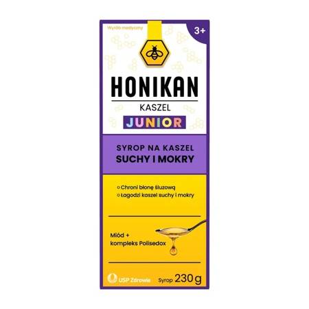 HONIKAN JUNIOR SYROP NA KASZEL , PRAWOŚLAZ, APTEKA W UK
