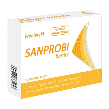 SANPROBI BARRIER, 40 KAPSUŁEK, PROBIOTYK,  / POLSKA APTEKA W UK