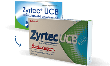 ZYRTEC UK - UCB - Przeciwalergiczne -10 tabletek / POLSKA APTEKA W UK