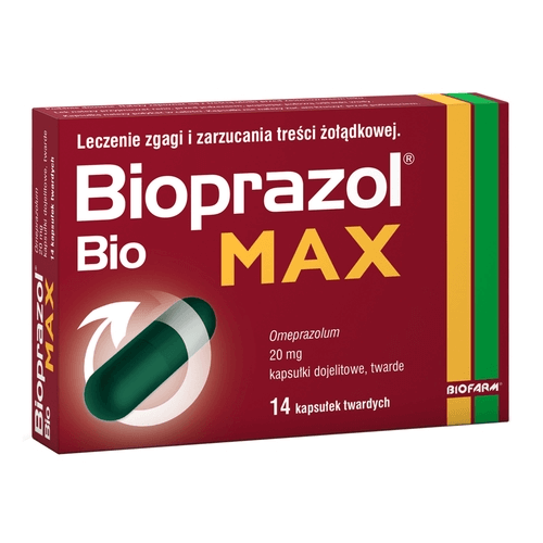 BIOPRAZOL BIO MAX UK - Zgaga, Reflux, Dolegliwości Żołądkowe- 14 Kapsułek. POLSKA APTEKA W UK !