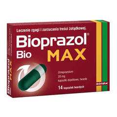 BIOPRAZOL BIO MAX UK - Zgaga, Reflux, Dolegliwości Żołądkowe- 14 Kapsułek. POLSKA APTEKA W UK !