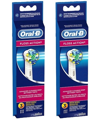 Oral B Floss Action - Końcówki do szczoteczek oral b / colgate FLOSS ACTION 6szt 