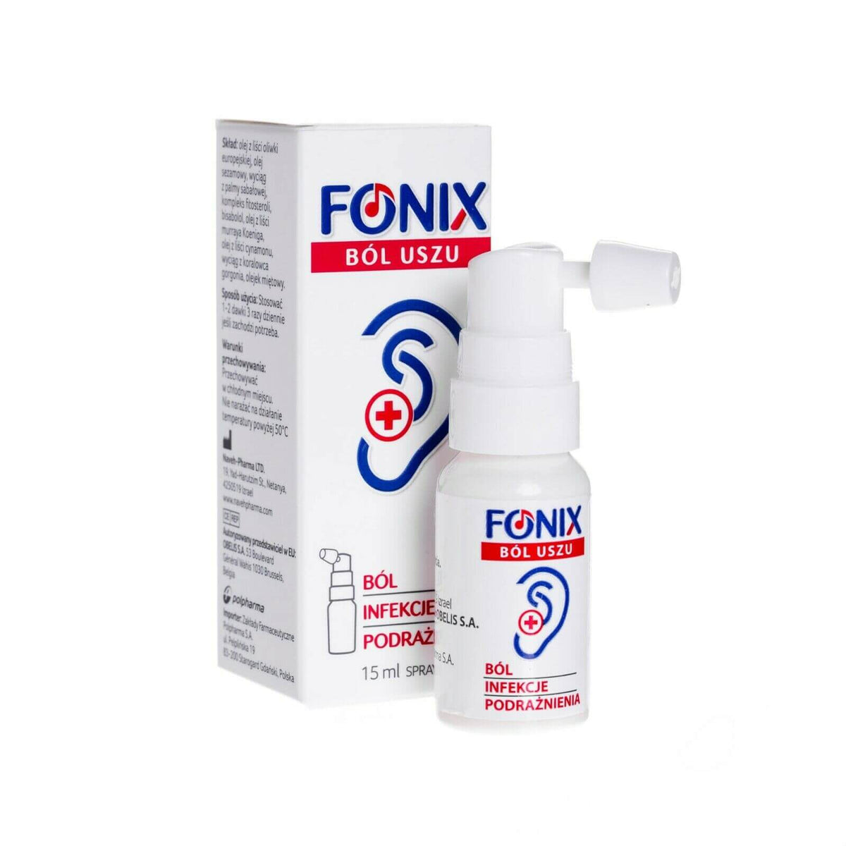 Fonix ból uszu UK -spray do uszu polecany przy bólu i stanie zapalnym, Polska apteka w UK