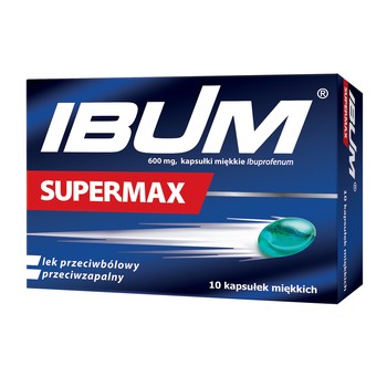 Ibum Supermax, 600 mg, kapsułki miękkie, 10 szt- Expresowe kapsułki przeciwbólowe, UK apteka , UK sklep online