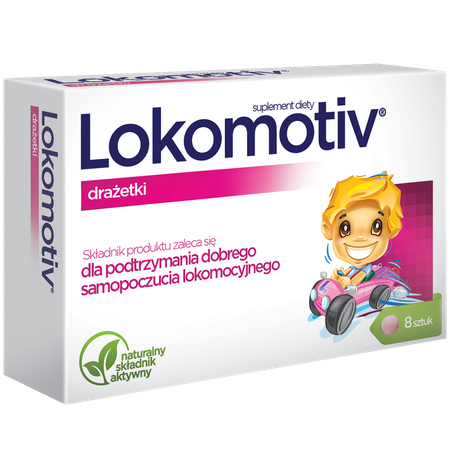 LOKOMOTIV, 8 TABLETEK , CHOROBA LOKOMOCYJNA,  DLA DZIECI