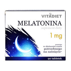 Melatonina 1mg, 90 tabletek - Pomaga w zasypianiu. POLSKA APTEKA W UK