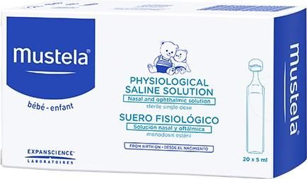 MUSTELA Bebe Enfant, serum fizjologiczne, ampułki, 20x5ml - dla noworodków i dzieci, UK apteka , UK sklep