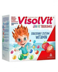 Visolvit  UK Junior - Witaminy do picia dla dzieci - 30 saszetek  ( smak truskawkowy) Polskie Apteki w Anglii